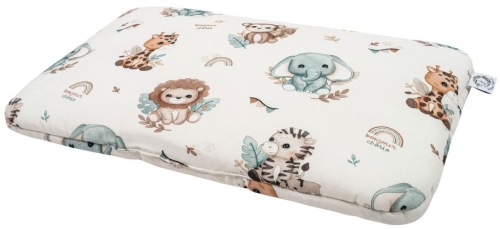 Bonjour Cherie - płaska, bambusowa poduszka dla przedszkolaka 40x60 cm | Safari