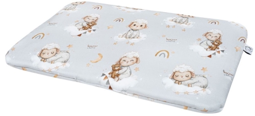 Bonjour Cherie - płaska, bambusowa poduszka dla średniaka 30x40 cm | Owieczki