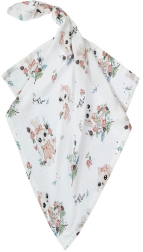 Bonjour Cherie - pieluszka bambusowa 70x70 cm | Romantyczny Królik