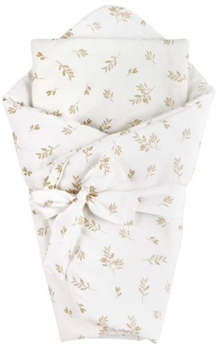 Waldin - rożek niemowlęcy 2w1 75x75 cm, zestaw z poduszką | Brązowe Listki