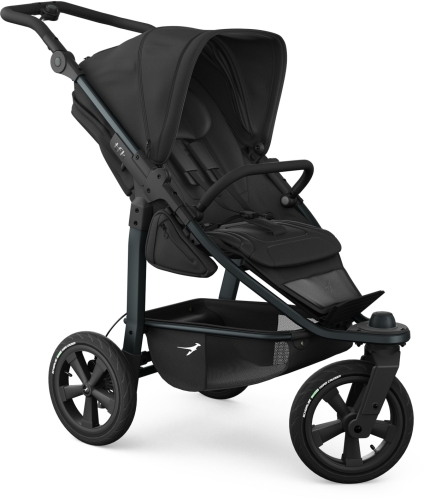 TFK Mono 3 SPORT - terenowy wózek dziecięcy spacerowy trójkołowy | Black, Koła pompowane