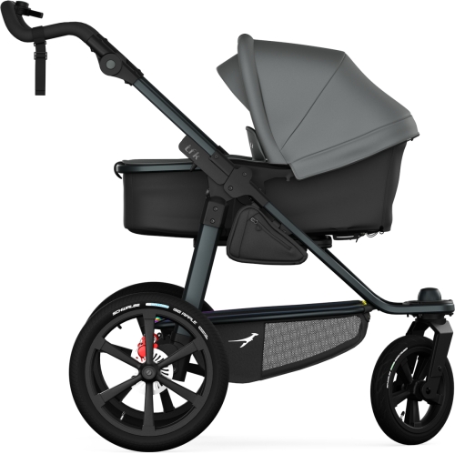 TFK PRO Combi - terenowy wózek dziecięcy trójkołowy, zestaw 2w1 | Grey