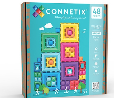 Connetix - klocki magnetyczne, zestaw | Bright Portal Pack, 48 el.