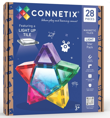 Connetix - klocki magnetyczne, zestaw | Light Star Pack, 28 el.