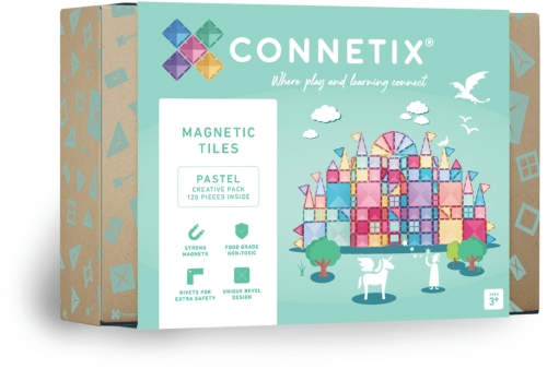 Connetix - klocki magnetyczne, zestaw | Pastel Creative Pack, 120 el.