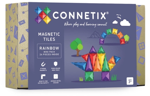 Connetix - klocki magnetyczne, zestaw | Rainbow Mini Pack, 24 el. 