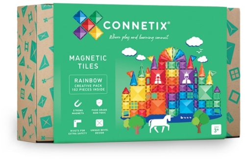 Connetix - klocki magnetyczne, zestaw | Rainbow Creative Pack, 102 el.