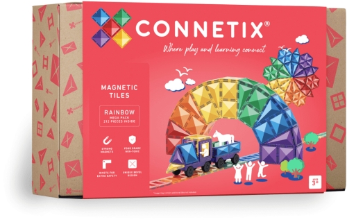 Connetix - klocki magnetyczne, zestaw | Rainbow Mega Pack,  212 el.