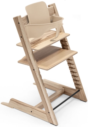 Stokke Tripp Trapp + Babyset - krzesełko do karmienia z litego drewna + zestaw dla niemowląt | Wild Wood