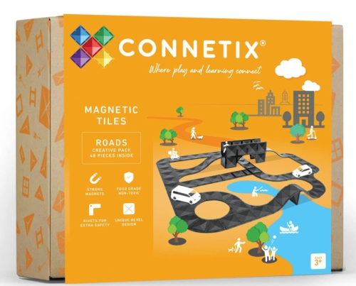 Connetix - klocki magnetyczne, zestaw | Creative Roads Pack, 48 el.