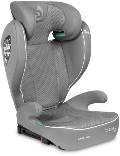 Caretero Breezy Fix - fotelik samochodowy 100-150 cm 2w1 z funkcją boostera | Grey