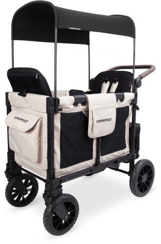 Wonderfold - wielofunkcyjny wózek wagonowy do przewożenia dzieci | W2 Luxe Pro Sandy Beige
