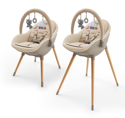 Kinderkraft Fini Up - krzesełko do karmienia 2w1 | Beige