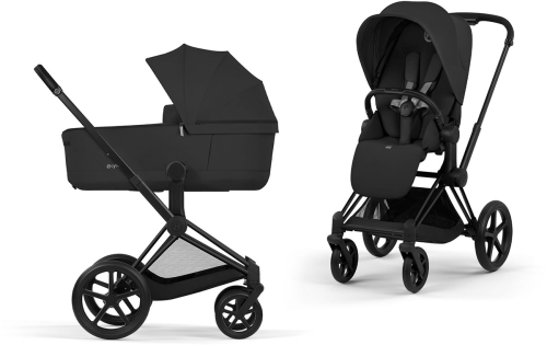 Cybex Priam 5.0 Comfort - wielofunkcyjny wózek dziecięcy 2w1 | Matt Black Sepia Black