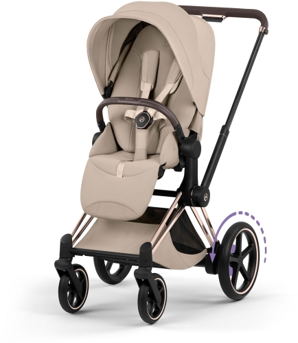 Cybex e-Priam 5.0 Style Collection - elektryczny wózek spacerowy z napędem | Cozy Beige