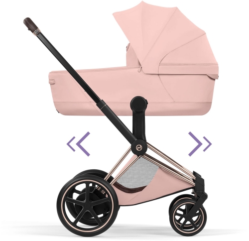 Cybex e-Priam 5.0 Style Collection - elektryczny, wielofunkcyjny wózek dziecięcy 2w1 | Peach Pink