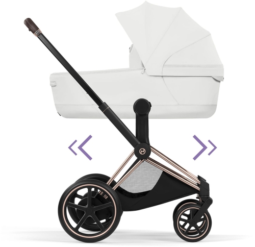 Cybex e-Priam 5.0 Style Collection - elektryczny, wielofunkcyjny wózek dziecięcy 2w1 | Off White