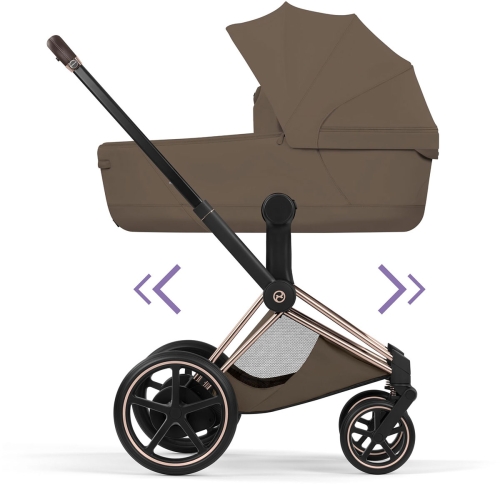 Cybex e-Priam 5.0 Style Collection - elektryczny, wielofunkcyjny wózek dziecięcy 2w1 | Coconut Brown
