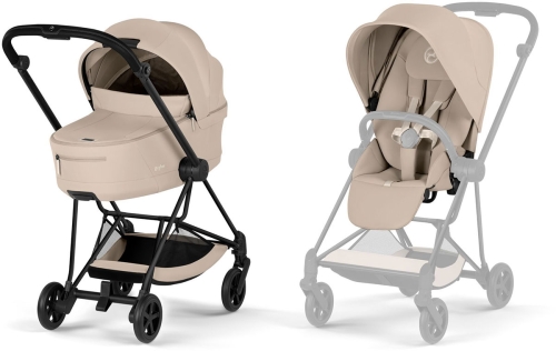 Cybex Mios Comfort Collection | Cozy Beige on Matt Black