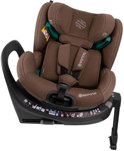 Sorino Aurora - obrotowy fotelik samochodowy 40-150 cm 0-36 kg | Chocolate