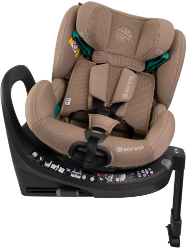 Sorino Aurora - obrotowy fotelik samochodowy 40-150 cm 0-36 kg | Mocha