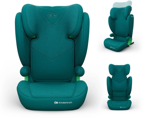 Kinderkraft Junior Fix 2 Plus i-Size - fotelik samochodowy 100-150 cm | Green