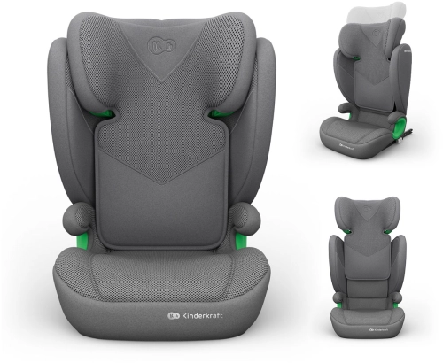 Kinderkraft Junior Fix 2 Plus i-Size - fotelik samochodowy 100-150 cm | Grey