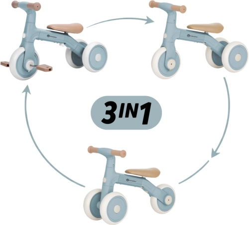 Petite&Mars Bingo - rowerek trójkołowy 3w1 | Sterling Blue