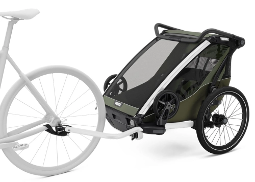 Thule Chariot Lite Double - przyczepka rowerowa dla dwójki dzieci | Vintage Green