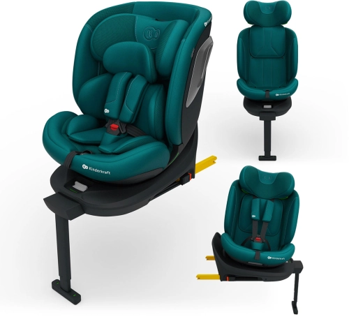 Kinderkraft i-360 2 PLUS - obrotowy fotelik samochodowy 40-150 cm | Green
