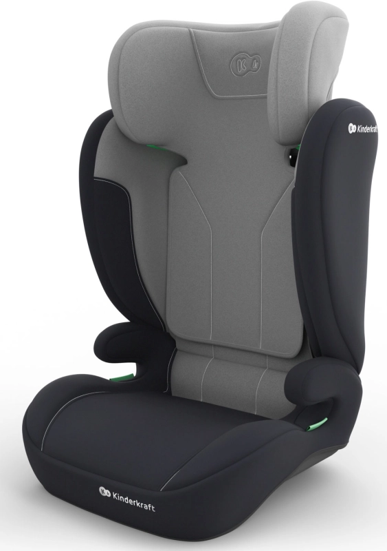 Szary fotelik samochodowy dla chłopca