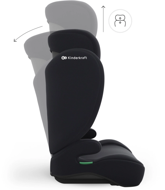 Fotelik z regulowanym zagłówkiem i odchylanym oparciem