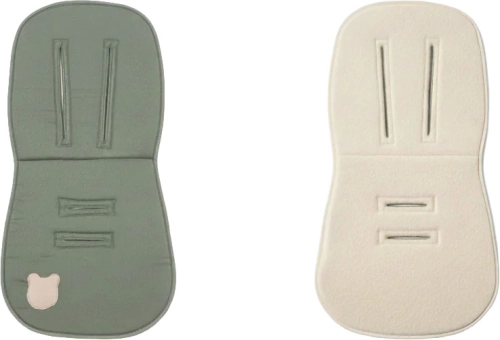 Piapimo - wielosezonowa wkładka do wózka, całoroczna wkładka len i merino | Oliwkowy