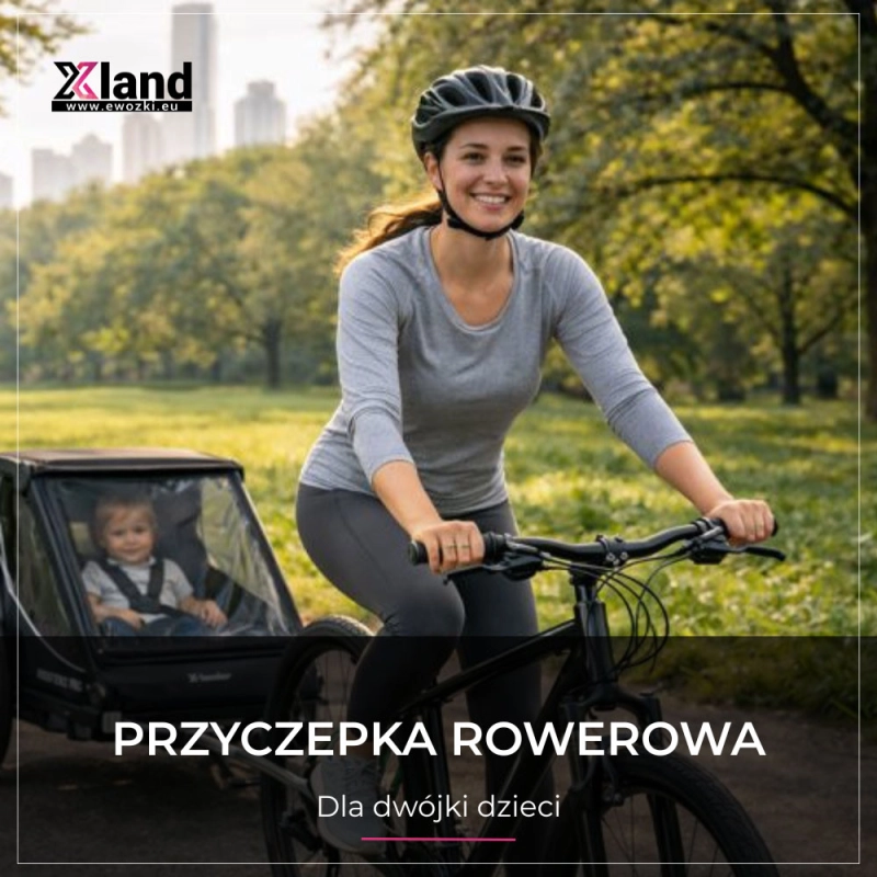 X-lander Booster 2 PRO przyczepka rowerowa 3w1 dla dwójki dzieci