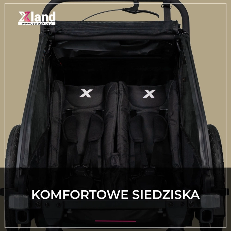 X-lander Booster 2 PRO przyczepka rowerowa z regulowanym oparciem