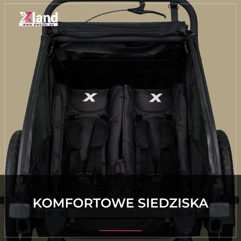 X-lander Booster 2 PRO przyczepka rowerowa z regulowanym oparciem
