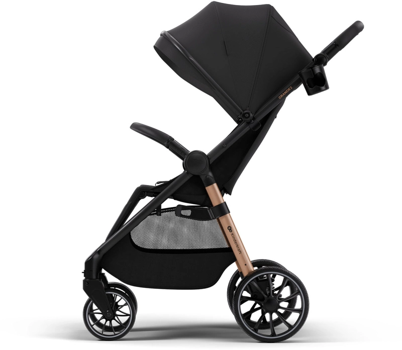 Wózek spacerowy Kinderkraft Grande 2 kolor czarny widok z profilu