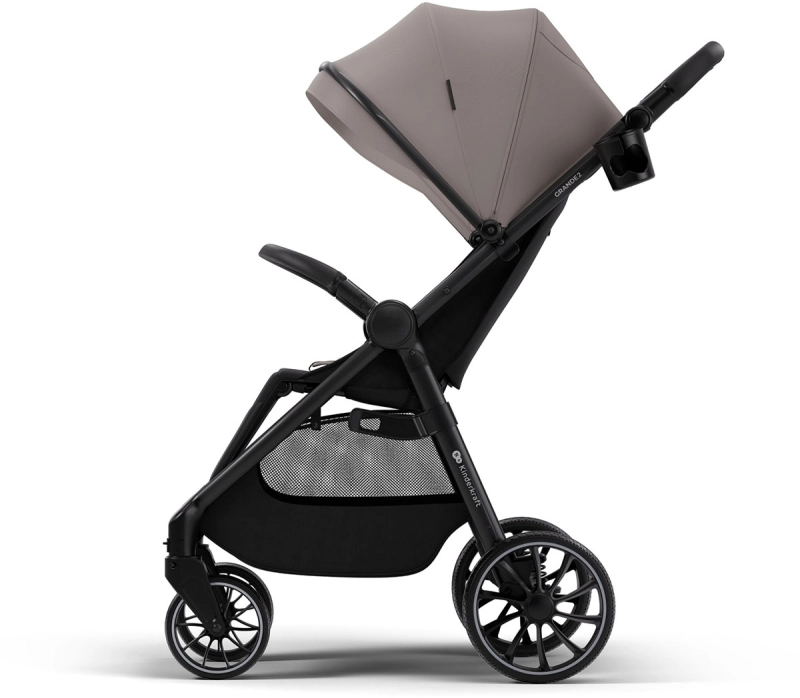 Wózek spacerowy Kinderkraft Grande 2 kolor beżowy widok z profilu