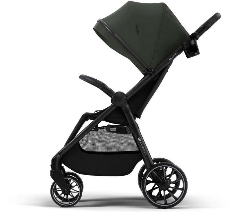 Wózek spacerowy Kinderkraft Grande 2 kolor zielony widok z profilu