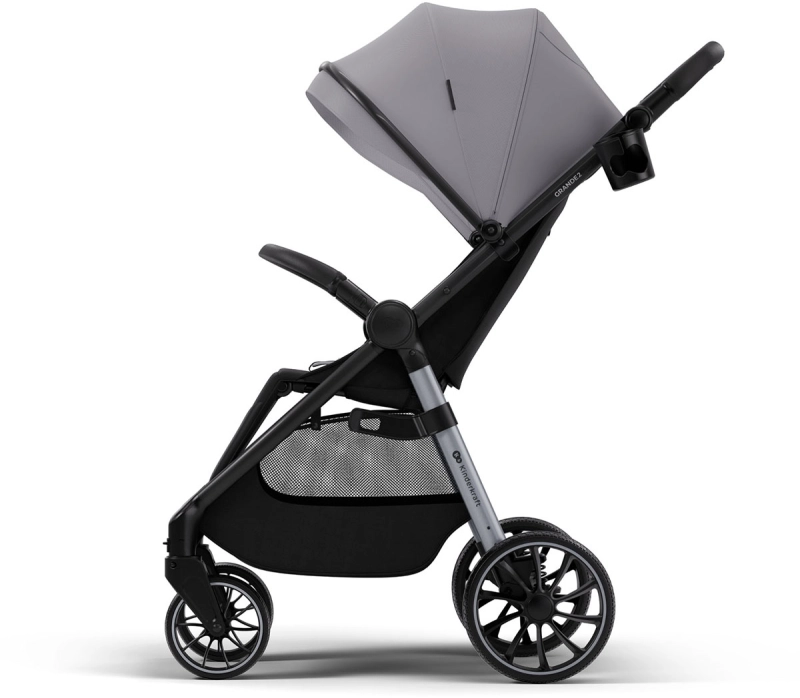 Wózek spacerowy Kinderkraft Grande 2 kolor szary widok z profilu