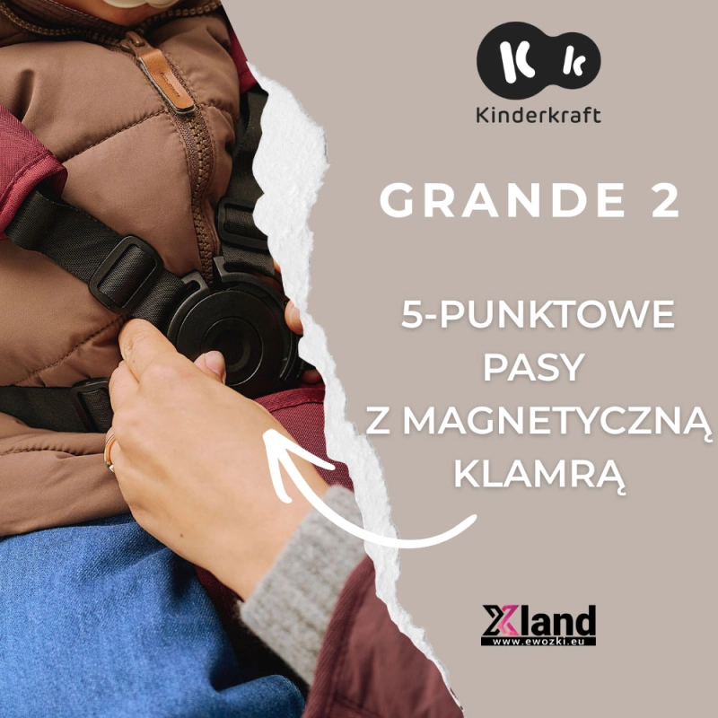 Kinderkraft Grande 2 magnetyczna klamra
