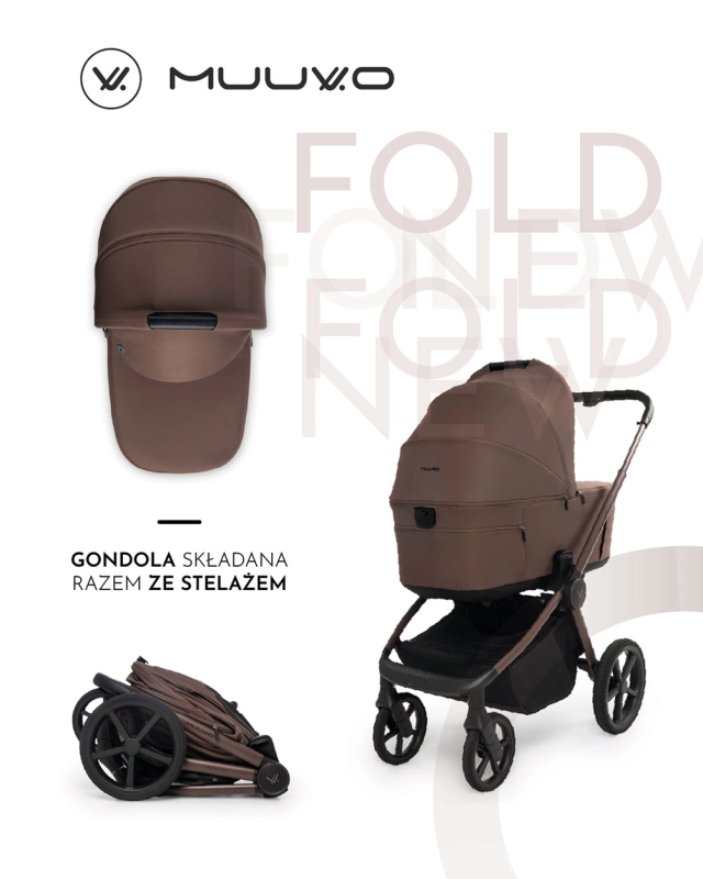 Muuvo Fold grafika wózek składany z gondolą