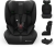 Kinderkraft czarny fotelik samochodowy 3w1 dla dzieci 76-150 cm