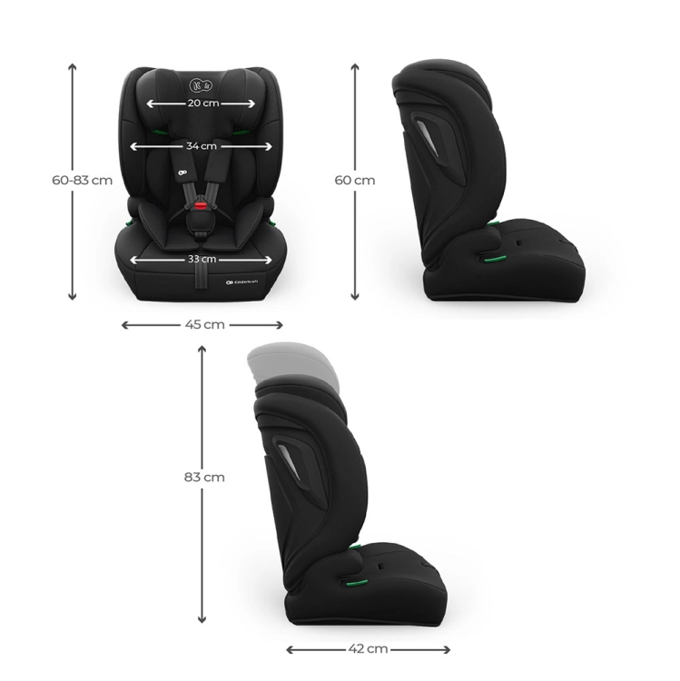 Kinderkraft Comfort Up 2 Plus wymiary fotelika