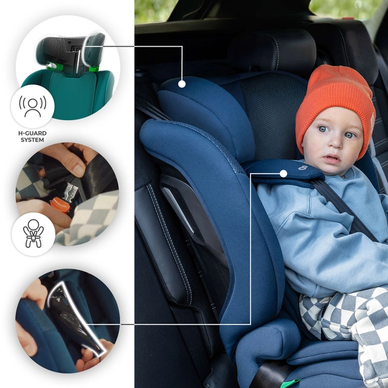 Bezpieczny fotelik samochodowy Kinderkraft z systemami ochrony