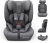 Kinderkraft szary fotelik samochodowy 3w1 dla dzieci 76-150 cm