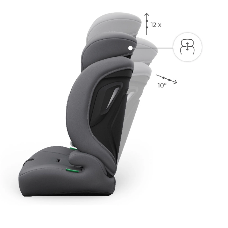 Regulowany fotelik samochodowy Kinderkraft dla dziecka 76-150 cm