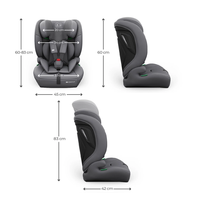 Kinderkraft Comfort Up 2 Plus wymiary fotelika