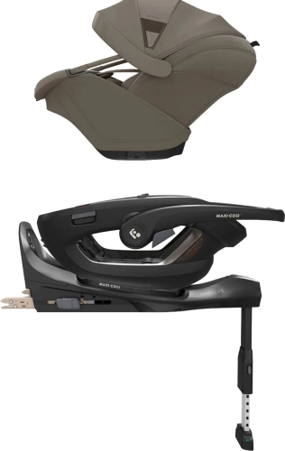 Maxi Cosi Coral Slide PRO 360 - fotelik samochodowy dla niemowląt 40-87 cm, ~0-13 kg, zestaw z bazą | Oak Truffle