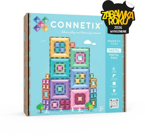Connetix - klocki magnetyczne, zestaw | Pastel Portal Pack, 48 el. 